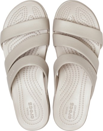 crocs monterey women's strappy wedge sandals