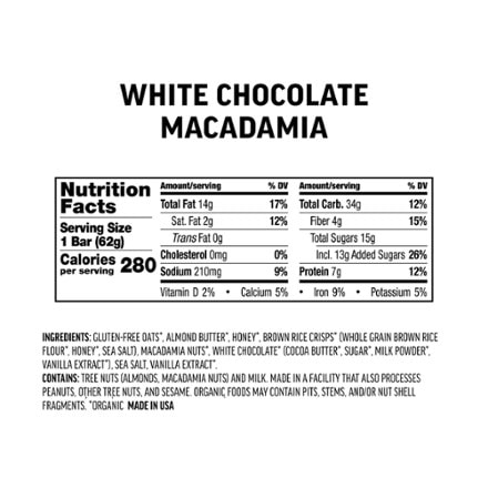 Kate's Real Food White Chocolate Macadamia Bar 2