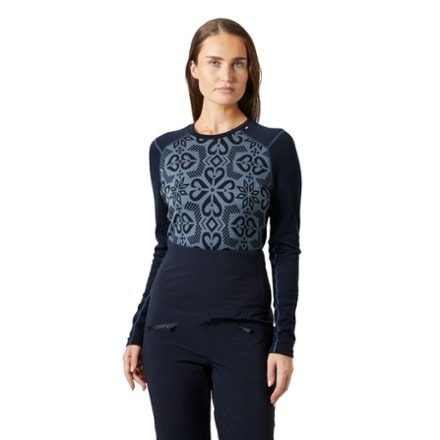 Helly Hansen LIFA Merino Midweight Graphic Base Layer Crew Top - Women's 4