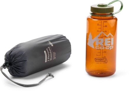 Water bottle not included (shown for size reference only)