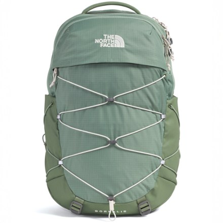 north face borealis backpack rosin green The Women's Commuter Laptop Backpack, Forest Olive Grounded Floral Print/Forest Olive, One Size A rain jacket or hoody can be stuffed under the exterior bungee for quick stowing on the go. The North Face Borealis Backpack
