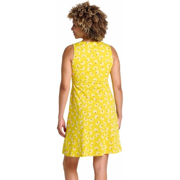 On Body Image of color Sulphur Half Daisy Print