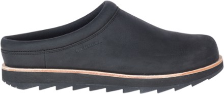 merrell black leather slip on shoes