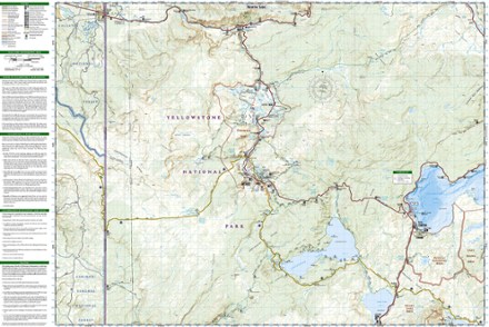 National Geographic Yellowstone National Park SW: Old Faithful Topographic Map 1
