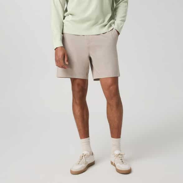 On Body Image of color Khaki Linen Texture