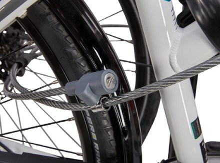 bike lock securing electric bike