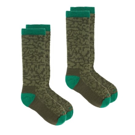 REI Co-op Timber Mountain Merino Wool Snow Socks - Kids' - 2 Pairs 0