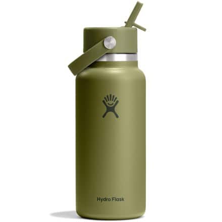 Hydro Flask Wide-Mouth Vacuum Water Bottle with Flex Straw Cap - 32 fl. oz. 0