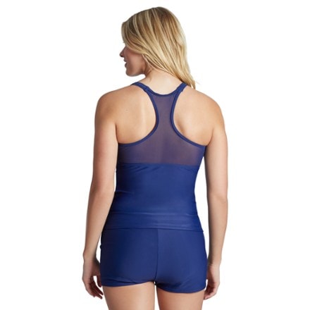 Free Country Mesh Zip-Up Racerback Swimsuit Top - Women's 1