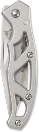 Gerber Mini Paraframe Serrated Knife Alternate View (Silver)