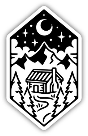 Stickers Northwest Outdoor Cabin Scene Diamond Sticker 0