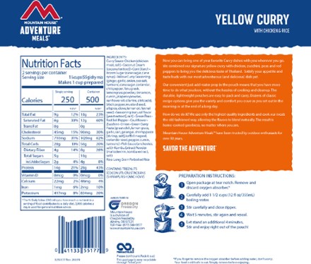 Mountain House Yellow Curry with Chicken - 2 Servings 1