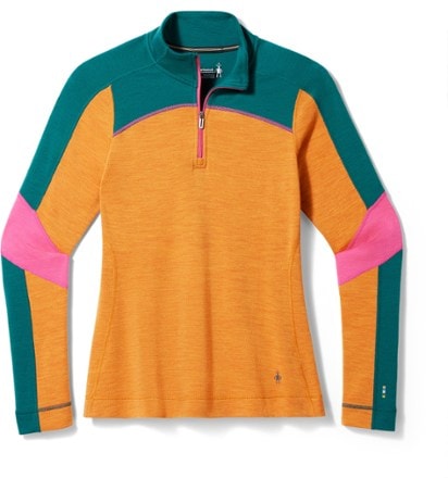Smartwool Classic Thermal Merino Colorblock Quarter-Zip Base Layer Top - Women's 0