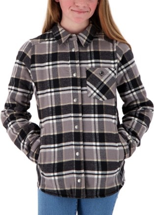 Obermeyer Avery Flannel Insulated Shirt Jacket - Berm Plaid - Girls' 1