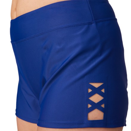 Free Country Laser-Cut Swim Boy Shorts - Women's 2