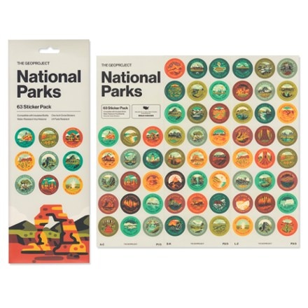 THE GEOPROJECT 63 National Parks Sticker Pack 0