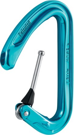 Petzl Ange L Wiregate Carabiner Open (Blue)