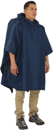 Outdoor Products Backpacker Poncho Back view (Navy)