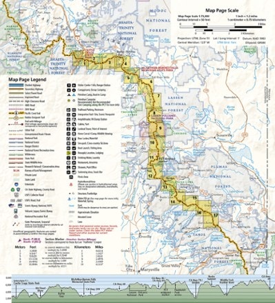 National Geographic Pacific Crest Trail Topographic Map Guide: Lassen and Shasta 1
