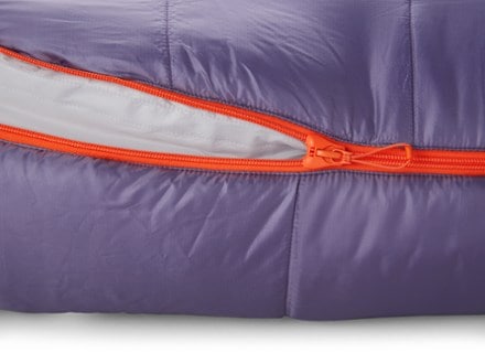 Big Agnes Anthracite 20 Sleeping Bag - Women's Zipper detail (Purple)