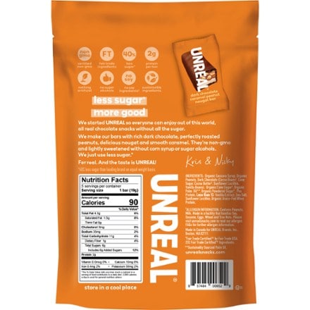 UNREAL Dark Chocolate Caramel Peanut Nougat Bars 1