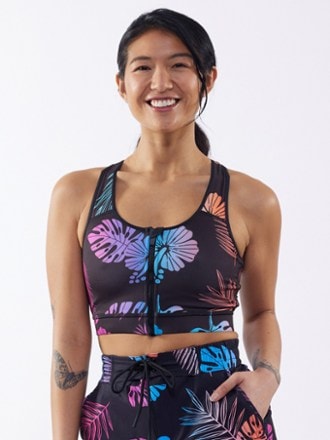 TomboyX Racerback Zip Swimsuit Top 1