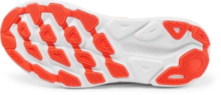 HOKA Clifton 9 Road-Running Shoes - Men's Sole view (Passion Fruit/Maize)