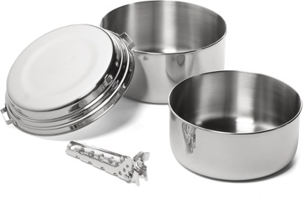 Camping Cooking Set-27 Pcs Stainless Steel Pots & Pans Open Fire