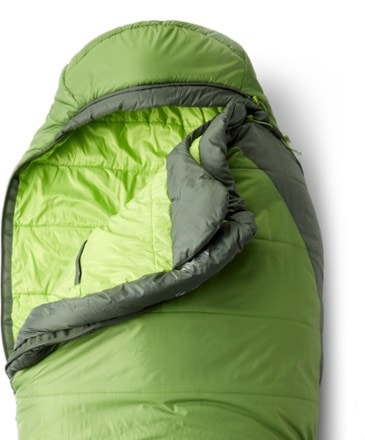 Marmot Trestles Elite Eco 30 Sleeping Bag - Women's Interior head (Wheatgrass/Crocodile)
