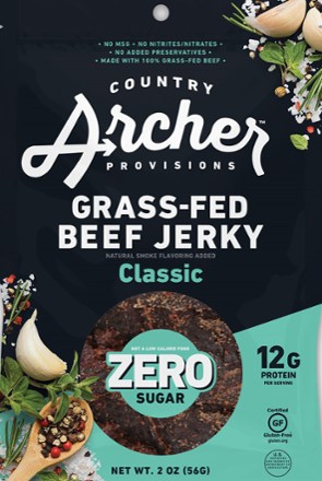 Country Archer Jerky Co. Zero Sugar Grass-Fed Beef Jerky - 2 oz. 0