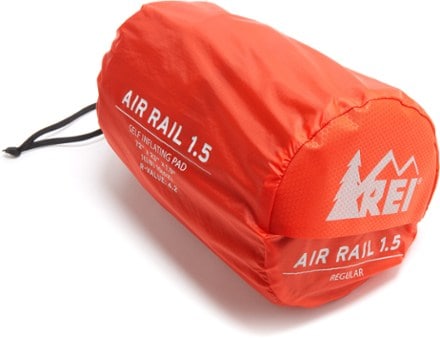 REI Co-op AirRail 1.5 Self-Inflating Sleeping Pad Stowed Away (French Poppy)