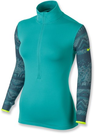 nike women's pro warm half zip