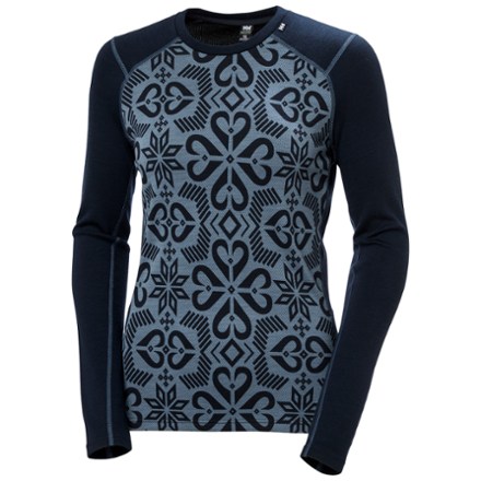 Helly Hansen LIFA Merino Midweight Graphic Base Layer Crew Top - Women's 0