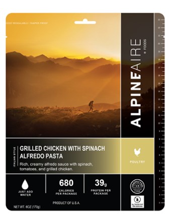 AlpineAire Foods Grilled Chicken with Spinach Alfredo Pasta - 1 Serving 0