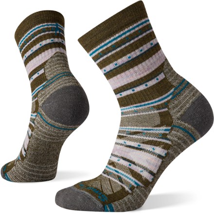 Smartwool Hike Light Cushion Stitch Stripe Mid Crew Socks - Women's 0