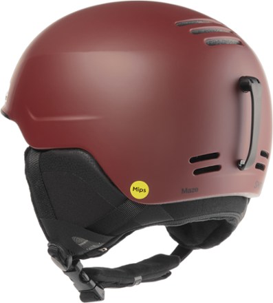 Smith Maze MIPS Snow Helmet - Men's Back view (Matte Sangria)