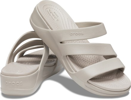 crocs monterey women's strappy wedge sandals