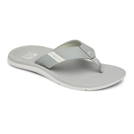 REEF Leather Flip Flops Mens 13 • Cushion Footbed • Beige Gray Sandals Comfort Reef Mens 13 Leather thong Flip Flops sandals | eBay main image 4