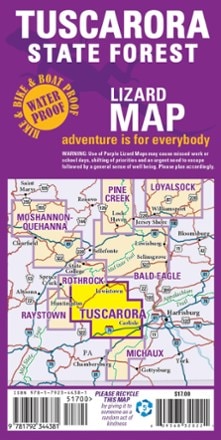 Purple Lizard Maps Tuscarora State Forest Map 1