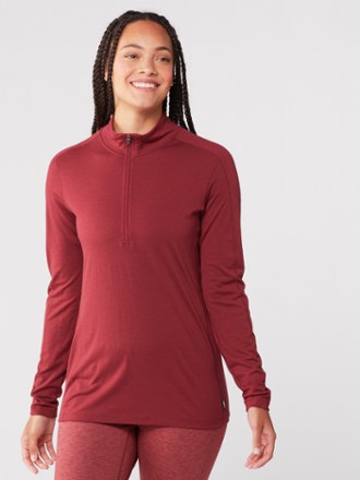 REI Co-op Merino 185 Long-Sleeve Half-Zip Base Layer Top - Women's ...