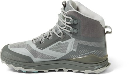 Altra Lone Peak ALL-WTHR Mid Hiking Boots - Women's Left view (Gray/Green)