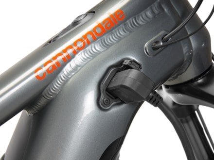 Cannondale Moterra Neo 4 Electric Mountain Bike Charging port (Impact Orange)