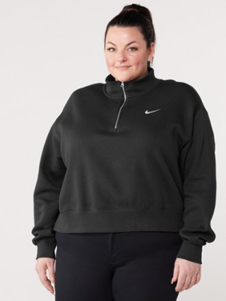 Nike Phoenix Fleece Oversize Half-Zip Crop Sweatshirt - Women's 2