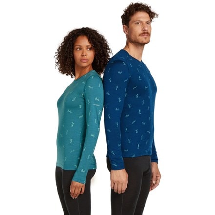 Icebreaker Merino 200 Oasis Long-Sleeve Crewe Snow Day Base Layer Top - Women's 6