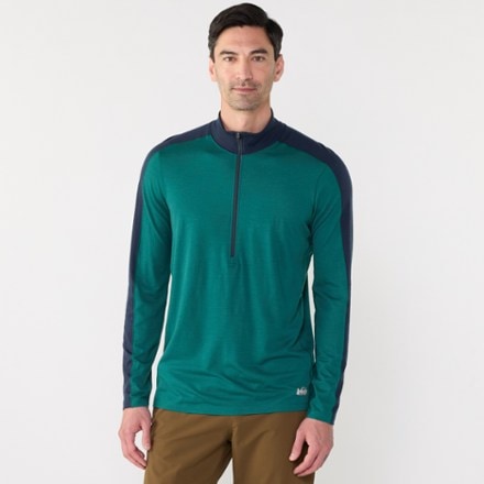 REI Co-op Merino 185 Long-Sleeve Half-Zip Base Layer Top - Men's 1