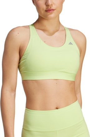 adidas Sports Bra Medium Support merino - aluminum/Orange Women