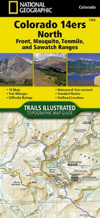 National Geographic Colorado 14ers North Topographic Map Guide 0