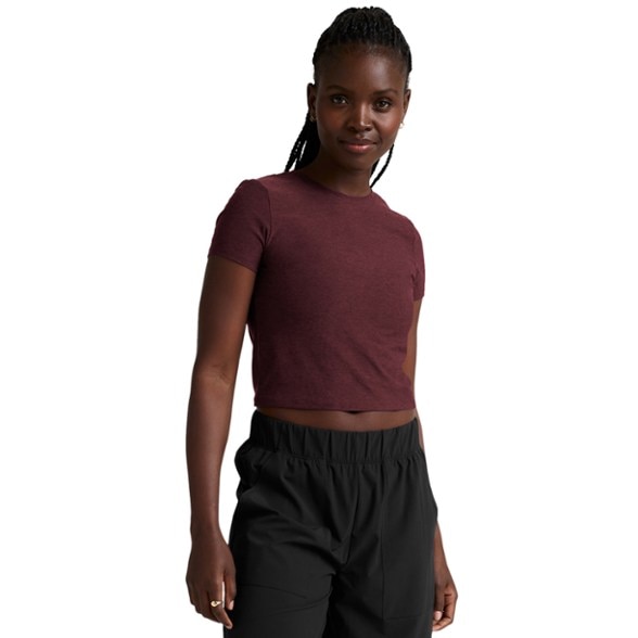 On Body Image of color Midnight Burgundy Heather