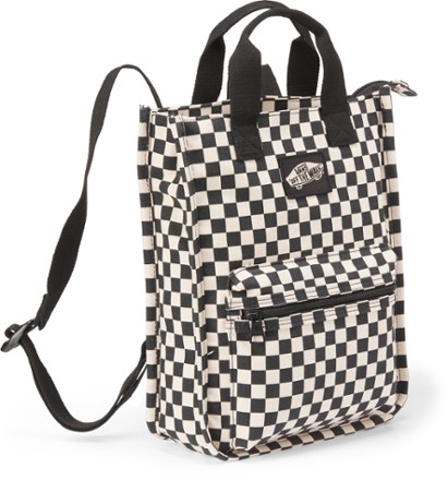 Black & White Checkered Heart Mini Backpack Keychain