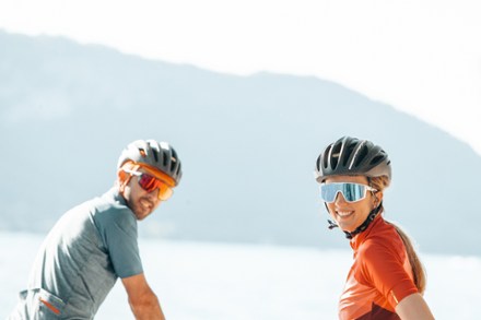 cyclists wearing sunglasses